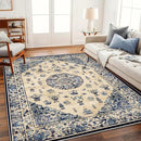 Area Rug 5'x7' Washable Rug Traditional Floor Cover Thin Retro Kitchen Indoor Distressed Non Slip Carpet for Living Room Bedroom Dining Room by TinyTreasures Baby Boutique