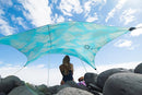 Neso Tents Beach Tent with Sand Anchor, Portable Canopy Sunshade - 7' x 7' - Patented Reinforced Corners(Aqua Fronds) by TinyTreasures Baby Boutique