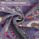 Boho Fall Throw Blanket for Bed Purple Flowers，100% Ultra Cotton Soft Breathable Bed Throw Floral Printed Farmhouse Decor Rustic Bed Throws for Couch Sofa Quilt 80" x 90" by CozyNest Decor