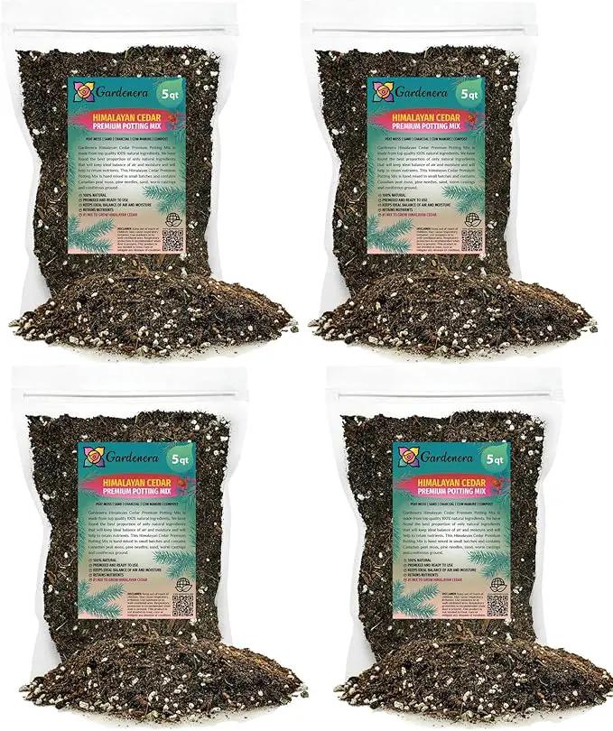 Premium Himalayan Cedar Potting Soil Mix - Perfect Balance of Nutrients, Drainage, and Aeration for Healthy Cedar Trees - 20 Quart