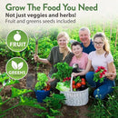 HOME GROWN 70 Variety Vegetable & Herb Seeds – 32,000+ USA Non-GMO Heirloom Survival Seeds –Garden Kit for Spring, Fall, Winter – Indoor & Outdoor Planting – Starter Set for Home Gardeners & Preppers by GreenHaven Gardens