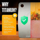 Titanium Cutting Board – Pure Titanium Chopping Board for Kitchen – Non-Toxic, Microplastic-Free, Double-Sided, Dishwasher Safe, Durable Metal Cutting Board by CozyNest Decor