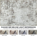 5x7 Area Rugs for Living Room Rug Washable: Modern Rug for Dining Room Bedroom Carpet Non Slip Low Pile 5 by 7 Indoor Abstract Nursery Home Office Brown Grey by TinyTreasures Baby Boutique