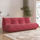 Big Bean Bag Chairs for Adults, 3 Seater Large Bean Bag Sofa, Fireside Chair Lazy Sofa Chair with High Density Comfortable Foam, Modern Bean Bag for Living Room, Bedroom, Office (Red) by CozyNest Decor