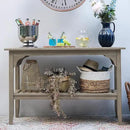 Cambridge Casual Teak Auburn Outdoor Console Table, Solid Indonesian Teak Wood in Weathered Gray Finish, Stylish and Durable Patio Accent or Plant Table for Porch, Deck, Garden, or Outdoor Entryway by GreenHaven Gardens