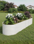 8x2x2ft Raised Garden Bed,Galvanized Raised Planter Boxes Outdoor with Easy Assembly, Large Garden Bed for Vegetables, Fruits, Flower,Raised Garden Bed,Beige by GreenHaven Gardens