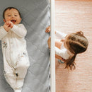 Newton Baby Crib Mattress and Toddler Bed - Waterproof - Ultra-Breathable Proven to Reduce Suffocation Risk, 100% Washable, Better Than Organic, 2-Stage Removable Cover, Deluxe 5.5" Thick Grey by TinyTreasures Baby Boutique
