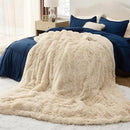 Bedsure GentleSoft Fluffy Beige Blankets Queen Size for Bed, Thick Sherpa Faux Fur Fleece Fuzzy Plush Winter Warm Heavy Soft Queen Blankets, Bedroom Decor Beige Gifts Cozy Gifts for Women Men, 90x90 by CozyNest Decor