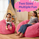 Bean Bag Chairs Teardrop Bean Bag Chair Beanbag Chair with Memory Foam Filled Machine Washable Cover for Living Room, Bedroom (Small,Pink) by TinyTreasures Baby Boutique