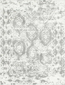 Unique Loom Rosso Collection Vintage, Geometric, Bohemian, Traditional, Distressed, Southwestern Area Rug, Rectangular 8' 0" x 10' 0", Light Gray/Ivory by CozyNest Decor