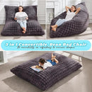 Hobestluk 3 in 1 Bean Bag Chair Giant Bean Bag Chairs for Adults with Bubble Cover Convertible Bean Bag Floor Cushion with Machine Washable Cover for Living Room (Bubble Dark Grey) by CozyNest Decor