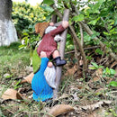 Garden Gnome Statue, Funny Climbing Ladder Gnomes Figurine Resin Sculpture Outdoor Decor for Patio Yard Lawn Porch Ornaments Gift by CozyNest Decor