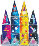 CreateOn Crayola Cosmic Magnetic Tiles, Building Set for Kids, Magnetic Building Toys for Kids, STEM Learning Toys for Boys and Girls Ages 3 and Up - 36-Pieces (Cosmic) by TinyTreasures Baby Boutique