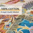 Boho Throw Blanket for Bed, Sofa,Cozy Lightweight Fall Blanket,100% Cotton Southwestern Farmhouse Floral Decor, Reversible Rustic Blanket, Chair, Picnic Throw Blanket,50"x60" by CozyNest Decor