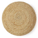 REDEARTH · Jute Circular Low Pouf Ottoman - Braided Pouffe Accent Sitting Round Footrest for Living Room, Bedroom, Nursery, kidsroom, Patio, Gym; 100% Jute (18"x18"x10"; Natural) by CozyNest Decor