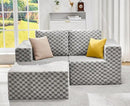 Hobestluk Modular Sectional Sofa 3 Seater Modular Sofa Couch (Plush Grey, Loveseat with Chaise) by CozyNest Decor