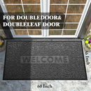 Yimobra Welcome Matt Outdoor 60x36, Waterproof All-Season Front Door Mat, All-Weather Doormat, Sturdy Natural Rubber, Fade Resistant, Low Profile, Easy Clean Patio Porch Entryway Mat, Grey