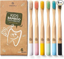 GREENZLA Kids Bamboo Toothbrushes, Natural Toothbrush Set, Soft Bristles, Durable Charcoal Wooden Brushes, Compostable Design for Toddlers and Children, 6 Pack by CozyNest Decor