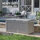 Rubbermaid Extra Large Resin Outdoor Storage Deck Box (134 Gal), Weather Resistant, Gray, Deck Organization for Home/Backyard/Pool Chemicals/Toys/Garden Tools/Porch/Patio Cushions by GreenHaven Gardens