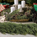 N&T NIETING 9ft Christmas Cedar Garland with Realistic Soft Thickness Pine, Artificial Green Faux Cedar Pine Garland for Fireplace Mantle Fireplace Indoor Outdoor Holiday Party Home Decoration by CozyNest Decor