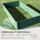 Domi Raised Garden Beds Outdoor, 6x3x1.5Ft Thickening Tall Metal Rectangular Deep Root Box Planter for Vegetables, Flowers, Herbs, and Succulents 1.5" Deep w/ 192 Gallon Capacity - Green by GreenHaven Gardens