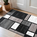 Rugshop Contemporary Modern Boxes for Home Office,Living Room,Bedroom,Kitchen Non Shedding Area Rug 2'7" x 4' Gray by TinyTreasures Baby Boutique