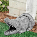 Realistic Crocodile Statue, Garden Rain Downspout Diverter, Splash Block & Gutter Extender, Decorative 3"x4" Gutter Extension, Outdoor Decor Sculpture, Unique Gutter Downspout Decoration by GreenHaven Gardens