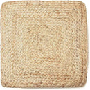 REDEARTH · Cube Pouf Foot Stool Ottoman - Jute Braided Pouffe Poof Accent Sitting Footrest for The Living Room, Bedroom, Nursery, Patio, Lounge & Other Rooms in The Home (14.5”x14.5”x16”; Natural) by CozyNest Decor