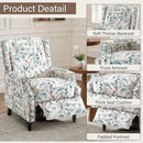 UIXE Floral Pushback Recliner Chair, Fabric Upholstered Armchair Push Back Accent Chair for Living Room, Rivet Trim Club Chair Home Theater Single Sofa Reading Seat - Bird by CozyNest Decor