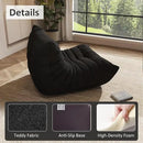 Bean Bag Chair, Oversized Bean Bag Chair for living Room, Fireside Chair for adults with Memory Foam Filled, Big Accent Sofa Lounge Floor Sofa for Gaming, Reading, Relax, No Assembly Required. (Black) by CozyNest Decor