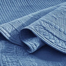MarCielo 3-Piece 100% Cotton Oversized Bedspread Lightweight Quilt Coverlet Embroidery Farmhouse Bedding Set (TG Midtone Blue, Oversized King (118"x106")) by CozyNest Decor