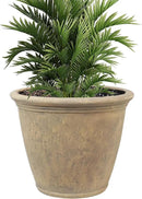 Sunnydaze 24-Inch Anjelica Large Plastic Pot for Plants - Outdoor Polyresin Round Planter with Drillable Drainage Holes - Beige by GreenHaven Gardens
