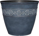 Classic Home and Garden Corinthian Resin Flower Pot Planter, Storm Blue, 10" by GreenHaven Gardens