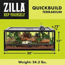 Zilla QuickBuild Reptile 20 Gallon Glass Terrarium Habitat with Swing Door For Geckos, Snakes, Lizards, Frogs, Turtles, and Tortoises, 30" x 12" x 12" by CozyNest Decor