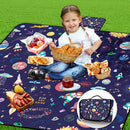Extra Large Picnic Blanket Waterproof,80"x 80"Foldable Machine Washable Beach Blanket,Outdoor Blanket for 6-8 Adults,Suitable for Indoor Crawling,Park Beach,Camping,Hiking,Family Travel(Starry sky) by TinyTreasures Baby Boutique