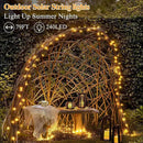 Solar String Lights 240LED 79FT, IP67 Waterproof Solar Lights for Outside with 8 Lighting Modes, Upgraded Solar Panel Fairy Lights for Garden Party Wedding Decorations (Warm White) by CozyNest Decor