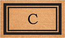Calloway Mills 152961830C Black Border 18" x 30" Monogram Doormat, (Letter C) by CozyNest Decor