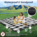 sapsisel 80”x 80” Picnic Blanket Extra Large, Waterproof and Foldable Beach Blanket, 3-Layer Outdoor Blanket for 6 to 8 Adults, for Camping, Park, Beach, Grass, Indoors… by TinyTreasures Baby Boutique