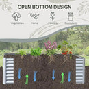 Domi Raised Garden Beds Outdoor, 8x4x2ft Thickening Tall Metal Rectangular Deep Root Box Planter for Vegetables, Flowers, Herbs, and Succulents 2" Deep w/ 456 Gallon Capacity - Silvery by GreenHaven Gardens