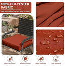 Patio Chair Cushions 19 X 19 X 4 Inch Waterproof Outdoor Seat Cushions for Patio Furniture, Outdoor Sofa Couch Pads with Ties & Handle, Set of 2, Terra Red by GreenHaven Gardens