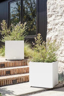 Veradek Block Series Cube Plastic Planter - Large Square Planter for Indoor or Outdoor Patio/Garden | Durable All-Weather Use with Drainage Holes | Modern Décor for Tall Plants, Trees, Flowers by GreenHaven Gardens
