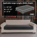 Couch Cushion Covers for Sectional Sofa, Stretch Soft Sofa Slipcovers Washable Wear-Resistant Universal Furniture Protector for Living Room(1 Piece Large Cover, Dark Gray) by CozyNest Decor