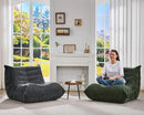 Bean Bag Chairs for Adults Giant Bean Bag Chair Memory Foam BeanBag Chair Big Bean Bag Sofa with Filler Faux Fur Fireside Beanbags Lazy Sofa for Living Room Bedroom Dorm Office (Green Chenille) by CozyNest Decor