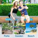 4 Feet Heavy Duty Metal Park Bench for Outside, Outdoor Bench with Portable Frame, Commercial Benches for Shopping Mall, Store, Park, Patio, Deck, Blue by GreenHaven Gardens