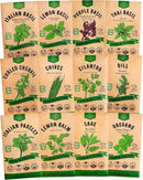 Organo Republic 12 Culinary Herbs Seeds Variety Pack - 7,355+ Heirloom, Non-GMO, Herbs Seeds for Outdoor and Indoor Home Gardening, Including Basil, Cilantro, Chives, Dill, Parsley, Sage by GreenHaven Gardens