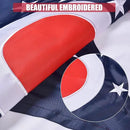 Ohio State Flag 3x5 Ft, Deluxe Embroidered Heavy Duty Polyester Durable OH Outside Flags, Indoor/Outdoor, Sewn Stripes and Brass Grommets by GreenHaven Gardens