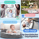 Baby Lounger - Baby Lounger for Newborn 0-24 Months, Breathable, Soft Cotton Baby Nest, Portable Infant Lounger for Home & Travel, Newborn Essentials Gift (Blue Elephant) by TinyTreasures Baby Boutique