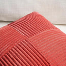 Fancy Homi 2 Packs Red Big Decorative Throw Pillow Covers 24x24 Inch for Couch Bed Sofa, Holiday Christmas Home Decor Gift, Soft Corss Corduroy Patchwork Accent Square Cushion Case 60x60 cm by CozyNest Decor