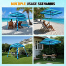 HOMEDEMO Beach Canopy UPF 50+, 6'×6', Easy Set up and Take Down Tent with Sand Pockets, Side Wall Shade Wind Waterproof for Kids, Family & Friends by TinyTreasures Baby Boutique