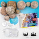 National Geographic Break Open 10 Premium Geodes – Includes Goggles & 2 Display Stands - Great STEM Science Kit, Geology Gift for Kids, Break Your Own Geodes with Crystals by TinyTreasures Baby Boutique